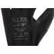 Arbeidshansker i polyester halvdyppet i polyuretan GLOVE PE-PU 9, svarte, størrelse 9"