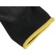 Arbeidshansker i polyester, delvis dyppet i PU GLOVE PE-PU 11, svarte, str. 11\", 6 par