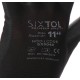 Arbeidshansker i polyester halvdyppet i polyuretan GLOVE PE-PU 11, svarte, størrelse 11