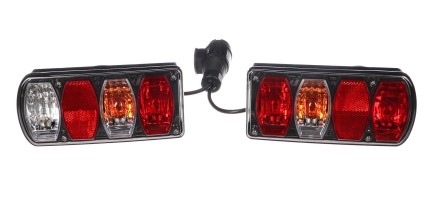 Sett med lamper med kabel og 13-pins plugg for sykkelstativ E-BIKE PREMIUM - reservedel
