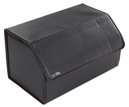 Bagasjeromsorganisator CAR COMPACT LEATHER L, 2 rom, sammenleggbar, med lokk