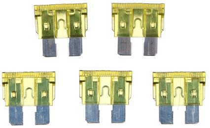 Sett med bladformede sikringer MECHANIC FUSE SET 20A, 100 stk