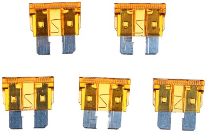 Sett med blad-sikringer for bil MECHANIC FUSE SET 5A, 100 stk