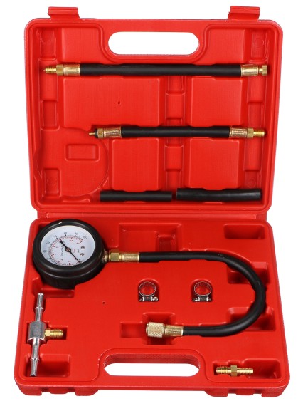 Sett for trykktesting av bensinmotorer MECHANIC ENGINE TESTER 10, 0-7 bar, 10 deler