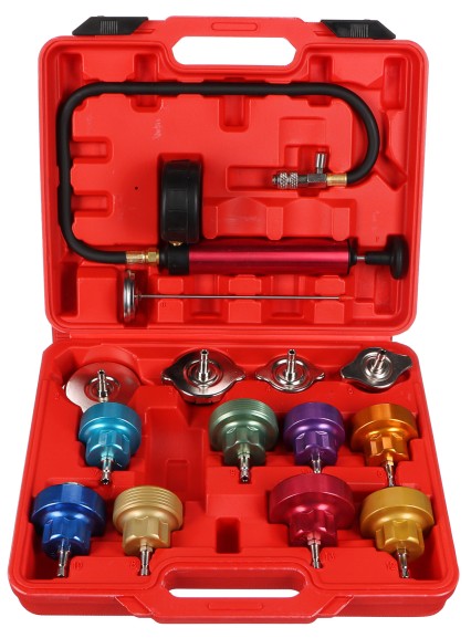 Sett for testing av kjølesystemet MECHANIC COOLING TESTER 14, 0-2,5 bar, 14 deler