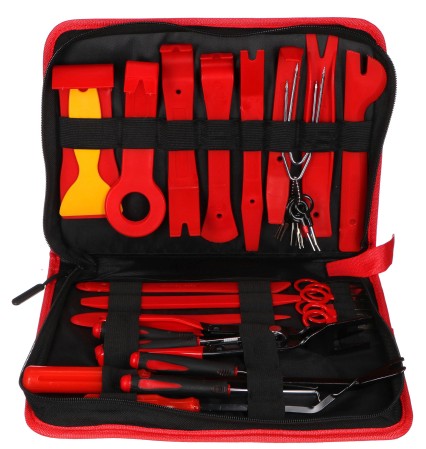 Multifunksjonelt sett for demontering av polstring og interiør MECHANIC TRIM SET 38, 38 deler