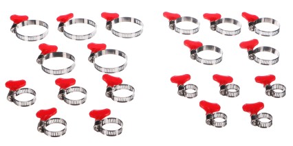 Slangeklemme med vingemutter MECHANIC CONNECT SET 20, 10-44 mm, 20 stk