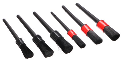 Sett med presisjonsbørster for bilrengjøring CAR DETAILING BRUSH 6, 6 stk