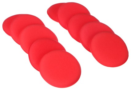 Sett med poleringsputer for bilvoks CAR DETAILING WAX PAD 10, 10 stk