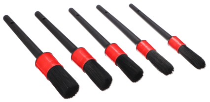 Sett med myke presisjonsbørster for bilrengjøring CAR DETAILING BRUSH 5 SOFT, 5 deler