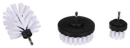 Sett med børster til drill for bilrengjøring CAR DETAILING DRILL BRUSH 3 SOFT, 3 stk