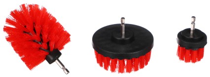 Sett med børster til drill for bilrengjøring CAR DETAILING DRILL BRUSH 3 MEDIUM, 3 stk