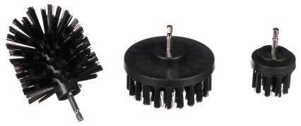 Sett med børster til drill for bilrengjøring CAR DETAILING DRILL BRUSH 3 HARD, 3 stk