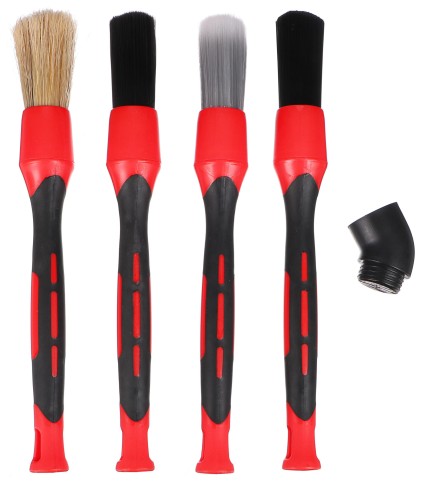 Sett med presisjonsbørster med utskiftbare munnstykker for bilrengjøring CAR DETAILING BRUSH 4