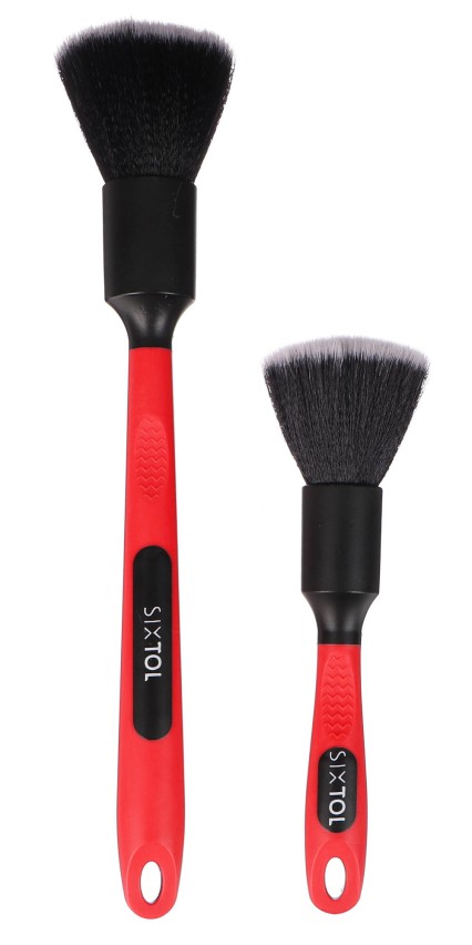 Sett med presisjonsbørster for bilrengjøring med ergo-håndtak CAR DETAILING BRUSH 2 PRO, 2 stk