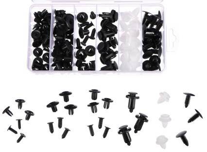 Sett med klips, fester og nagler for biltrekk MECHNIC TRIM CLIP SET 100