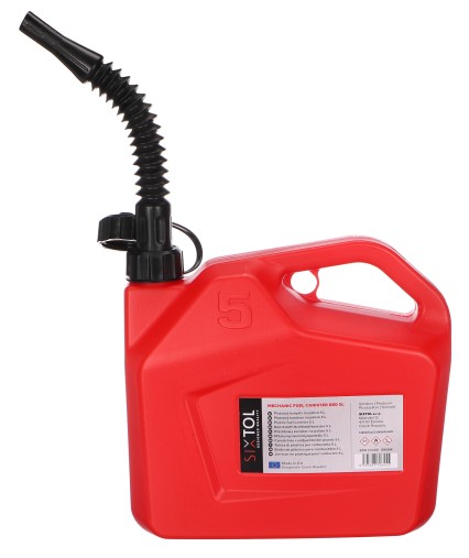 Plastkanystr MECHANIC FUEL CANISTER RED 5L, rød