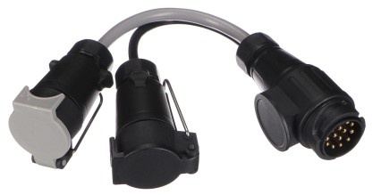 Kabelreduksjon for tilhengerplugg TRAILER CABLE 6, fra 13-pin til 7-pin N+S, 35 cm
