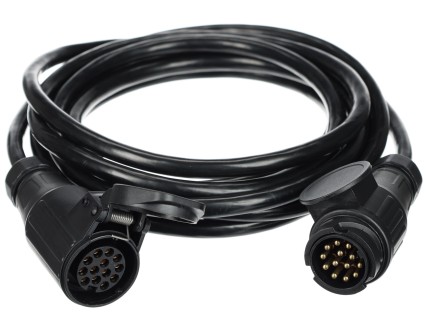 Forlengelseskabel 13-pins - uttak + plugg TRAILER CABLE 8, 12V, 5m