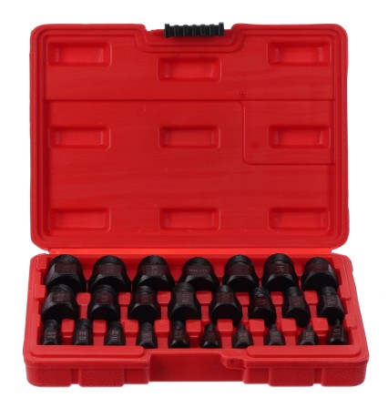 Sett med uttrekkere for skadede skruer og muttere MECHANIC NUT REMOVER 2, 25 stk