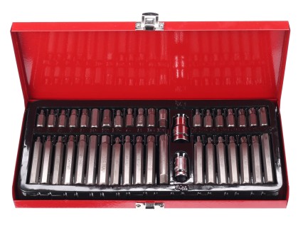 Sett med Torx-biter i metallkassett MECHANIC TORX SET 1, 40 stk