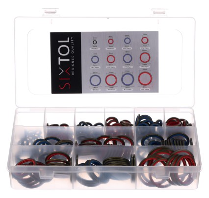 Sett med hydrauliske tetninger med gummiflens MECHANIC RING SET 4, 245 stk
