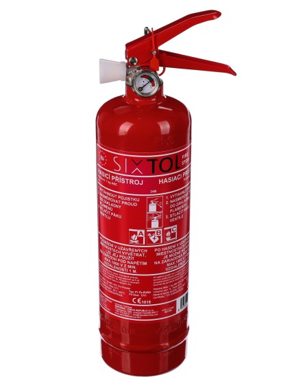 Pulverbrannslukker FIRE STOP 1 kg, ABC, helmetall, inkludert metallholder