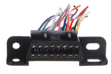 OBD-II-kontakt med 16 pinner, avsluttet med 10 cm tilkoblingskabler MECHANIC CABLE 25