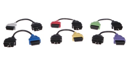 Komplett sett med OBD-II-adaptere FiatECUScan for personbiler MECHANIC CABLE SET 3, 6 stk