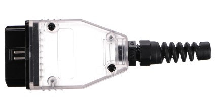OBD-II-plugg med 16 pinner for montering av egen kabel MECHANIC CABLE 30, transparent