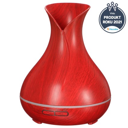 Aroma diffuser Vulcan rødt tre 350 ml