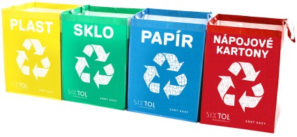 Sekk for kildesortering SORT EASY 4 CARTON, 30x30x40cm, 4x36l, 4 stk