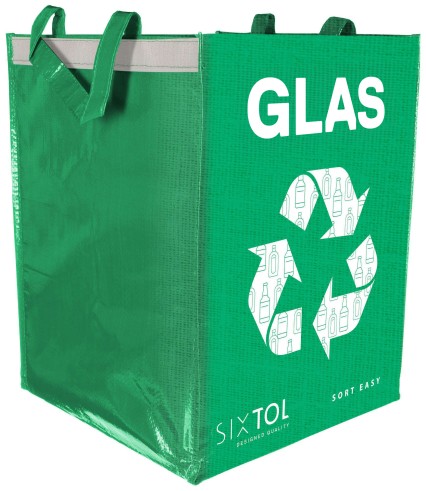Pose for kildesortering SORT EASY GLAS DE, 30x30x40 cm, 36 l