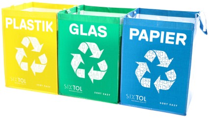 Poser for kildesortering SORT EASY 3 BASIC DE, 30x30x40 cm, 3 x 36 l, 3 stk