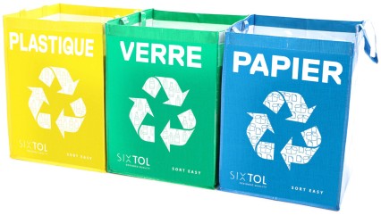 Sorteringsposer SORT EASY 3 BASIC FR, 30x30x40 cm, 3 x 36 l, 3 stk