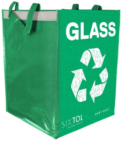 Sorteringspose SORT EASY GLASS EN, 30 x 30 x 40 cm, 36 l