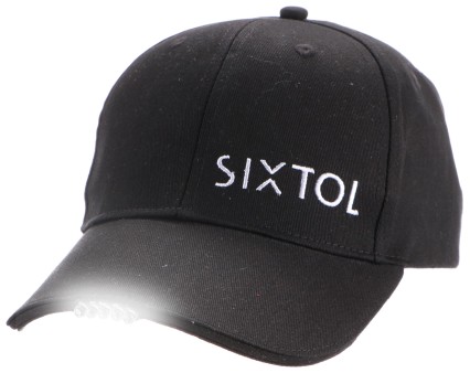 Caps med LED-lys B-CAP 25 lm, oppladbar, USB, universell størrelse, svart