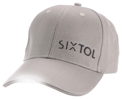 Caps med LED-lys B-CAP 25 lm, oppladbar, USB, universell størrelse, grå