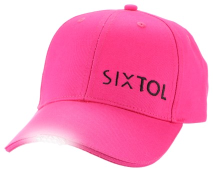 Caps med LED-lys B-CAP 25lm, oppladbar, USB, universell størrelse, rosa