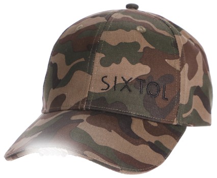 Caps med LED-lys B-CAP 25lm, oppladbar, USB, universell størrelse, kamuflasje