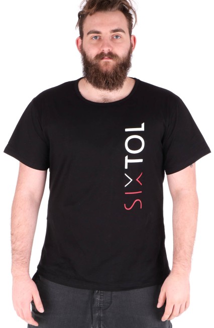 Herre T-SHIRT, svart, størrelse L, 100% bomull