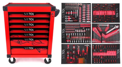 Verktøyvogn MECHANIC TROLLEY KEVIN RED 274, 7 skuffer, 274 stk verktøy