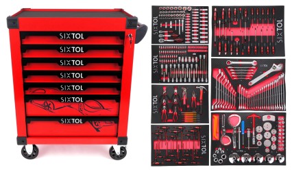 Verktøyvogn MECHANIC TROLLEY KEVIN RED 326, 7 skuffer, 326 stk verktøy