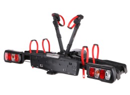 Sykkelstativ for tilhengerfeste E-BIKE 2 PREMIUM - 2 elsykler, lastekapasitet 60 kg, sammenleggbart