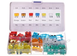 Sett med bilblad-sikringer MECHANIC FUSE SET 1, 5-30A, 120 stk