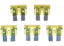 Sett med bladformede sikringer MECHANIC FUSE SET 20A, 100 stk