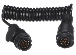 Spiral tilkoblingskabel for tilhengerkontakt TRAILER CABLE 4, 13-13-pin, 3 m