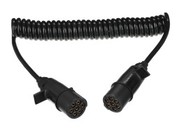 Sammenkoblings spiralkabel 7pin type N TRAILER CABLE 11, plastplugg, 24V, 3,5m