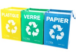 Sorteringsposer SORT EASY 3 BASIC FR, 30x30x40 cm, 3 x 36 l, 3 stk