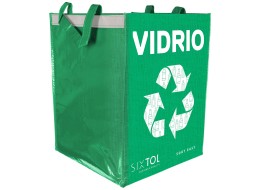 Sorteringspose SORT EASY VIDRIO ES, 30 x 30 x 40 cm, 36 l